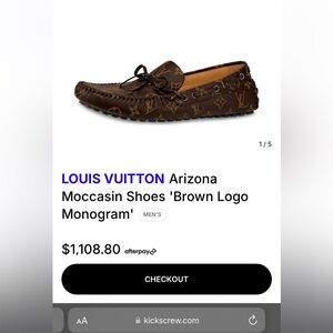 Louis Vuitton Dark Brown Logo Loafers